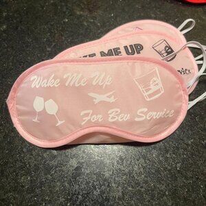 First Class Sleeping Mask (Pink w/ White Font II)